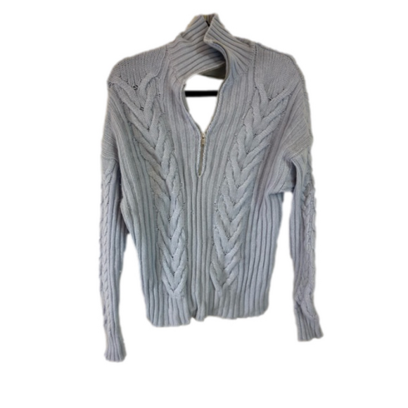 Naadam Women´s Blue Cashmere Open Back Turtleneck...